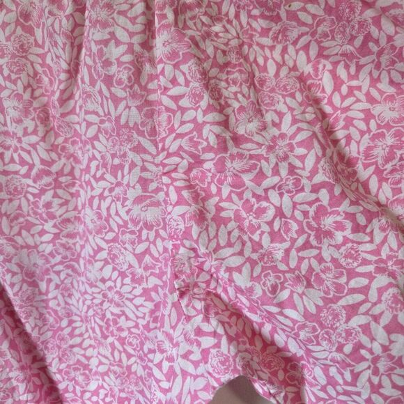 EUC LIKE NEW J CREW FLORAL PINK WHITE DAINTY V NECK COTTON TOP SIZE SMALL - Picture 10 of 15